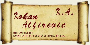 Kokan Alfirević vizit kartica